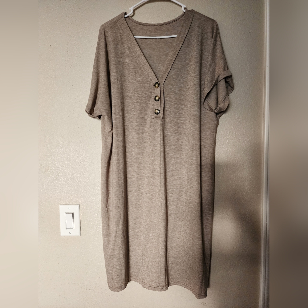 Women's Extra Large Brown Midi Dress